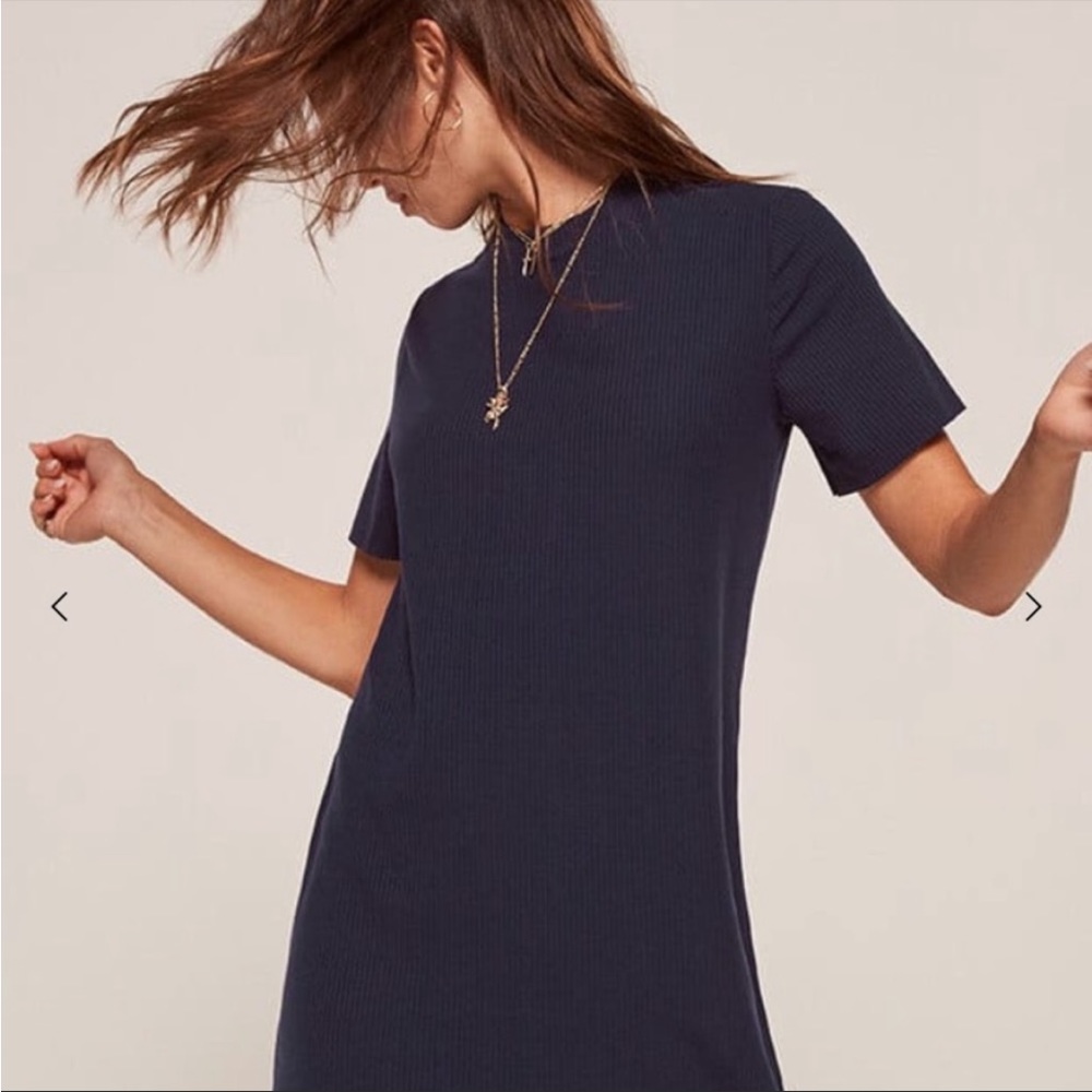 Reformation Ribbed T-Shirt Dress